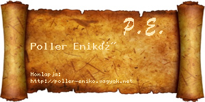 Poller Enikő névjegykártya