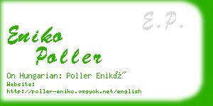 eniko poller business card